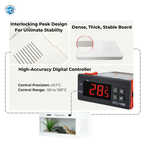 PVC-Reptilien-<span class=keywords><strong>Terrarium</strong></span> mit Konstanter Temperatur, Zuchtbox, Habitat für Bartagamen, Schlangen, Geckos, Frösche und Eidechsen - Product Image 3
