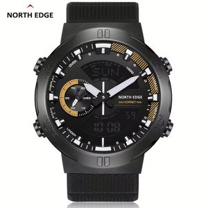 นาฬิกาข้อมือดิจิตอลสำหรับผู้ชาย North EDGE รุ่นยอดนิยม HORNET นาฬิกากีฬาสำหรับวิ่งและปั่นจักรยาน กันน้ำ 50 เมตร แสดงเวลาโลก พร้อมไฟส่องสว่าง - Product Image 1