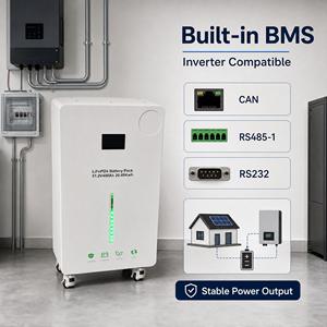 Système de stockage de batterie de secours domestique LiFePO4 51,2 V 400 Ah avec protection BMS, écran tactile HD, surveillance CAN, RS485 et Wi-Fi - Product Image 5