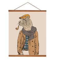 Nordic DIY kerajinan kayu magnetik Poster gantungan Poster bingkai pemegang dinding gambar bingkai gantung dinding dekorasi seni dinding rumah