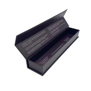 Customized Printed Cardboard Empty Luxury Magnetic Sweet Candy Long Black Chocolate Box
