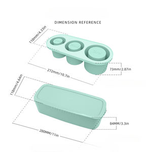 Изготовленный на заказ силиконовый лоток для льда с крышкой и ведром для чашки Stanly, 3 Большие формы для стакана для напитков, подходит для 40 унций - Product Image 4