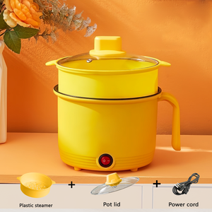 Casserole électrique haut de gamme pour 1 à 2 personnes, poêle électrique domestique 1,8 L, température réglable, grille vapeur, usage domestique - Product Image 2