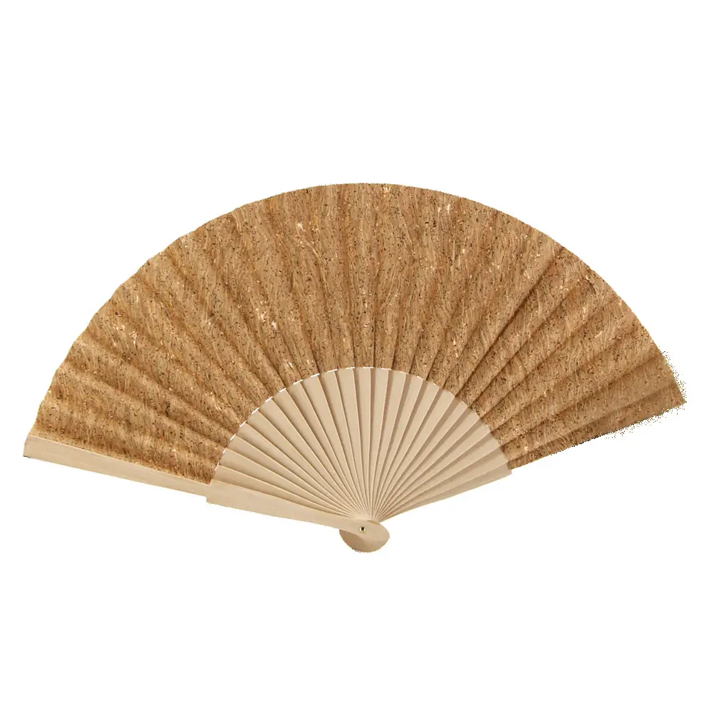 Оптовая продажа, свадебный сувенир, деревянный ручной вентилятор на заказ, Ручной Веер из пробки, экологически чистый традиционный Подарочный веер с пользовательским логотипом