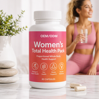 Vente en gros de capsules multivitaminées tout-en-un jour et nuit, 60 unités, pour femmes adultes, énergie, vitalité, force, soutien osseux