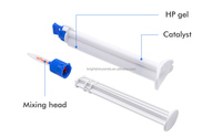 Gel blanchissant pour les dents 25% 35% 44 Hp Double Barrier Gel Professionnel Dentaire Double Seringue