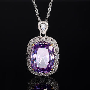 Champagne <span class=keywords><strong>Purple</strong></span> Fat Zircon Jewelry Set New Bird's Nest Cut Main Stone 15*20-Joyería de moda - Product Image 5