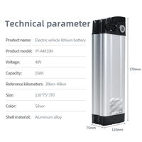 Silver Fish e-type e-scooter vélo électrique batterie de vélo électrique 500w 24v 36v 48v batterie au Lithium Rechargeable batterie Ebike