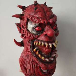 قناع لاتكس جديد مضحك كامل الوجه لسان طويل فتح الفم الأكل الشيطان الوحش الرعب الدعائم قناع تنكر مخيف - Product Image 3