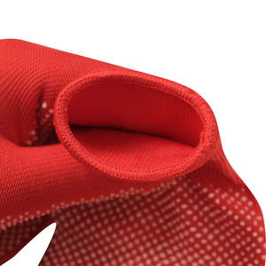 PVC Noktalı Kaplamalı %100 Polyester + PVC Noktaları Elastik Yıkanabilir Yeniden Kullanılabilir Standart bilek boyu Örme Bilek POLİ Eldivenler - Product Image 1