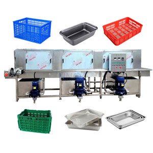 Plastic Box Trash Bin Cleaner Bakery Baking Tray Plate Crate Washer Turnover Basket Wash Machine Clean