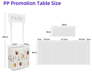 Recién llegado, mesa de mostrador de promoción de exhibición de supermercado PP/ABS plegable portátil para exposiciones publicitarias de stand de feria comercial - Product Image 2