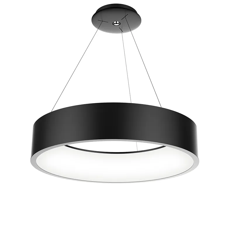 सरल दौर के आकार का lamparas काले/ग्रे/सफेद रोशनी फांसी का नेतृत्व किया