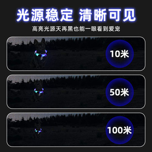 Laisse pour chien LED lumineuse qui brille dans le noir, rechargeable par USB, souple, réglable, anti-collision, pour la course nocturne, la promenade du chien, la sécurité - Product Image 5