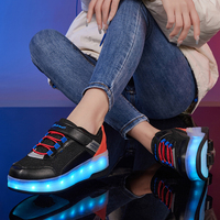 Chaussures de sport LED lumineuses pour enfants, en cuir verni scintillant, clignotantes, pour filles et garçons, recharge USB, vente en gros usine