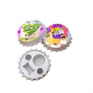 Xdh760 Personalized Round Abs Fridge Beer Cap Shape Magnetic Plastic <b>Bottle</b> Opener - Product Image 1