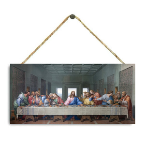 Décoration murale rectangulaire en bois pour l'amitié, décoration intérieure, tableau d'affichage coloré pour salon, décoration de porte et de fenêtre - Product Image 1