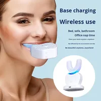 Brosse à dents électrique en forme de U pour adultes, rechargeable par USB, à poils souples, 3 modes, étanche IPX7, en silicone de qualité alimentaire, vente en gros