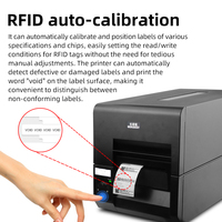 Impresora Industrial de Etiquetas RFID UHF Flexibles Antimetal Autoadhesivas, Máquina de Impresión de Códigos de Barras por Transferencia Térmica y Térmica Directa