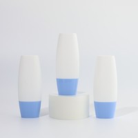 Flacon vide PP à bouchon couronne plat, sans tube de remplissage, avec pompe sans air pour crème solaire, lotion et emballage de produits de soin