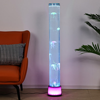 Lampe de chevet LED décorative pour la maison, changement de couleur RVB, base carrée, lampe méduse flexible en plastique, tension CC, petite lampe sur pied, cadeau