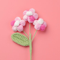 Saint Valentin Cadeau Maison Table Décor Mignon Crochet Plante Tricoté Mini Dégradé Couleur Bouffée Fleurs
