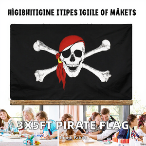 Bandera personalizada 3x5ft Jolly Roger Pirate Dead Man Chest Flags Crossbones Sabres Swords Impreso digital para <span class=keywords><strong>seguro</strong></span> automotriz - Product Image 2