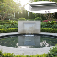 Fontaine murale lumineuse moderne européenne en acier inoxydable 304, étanche et faite à la main, pour jardin, décoration de mariage et de fête