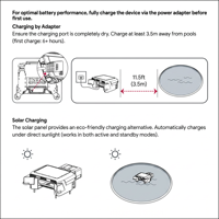 Nettoyeur de piscine robotisé portable à énergie solaire avec options de charge double, nettoyeur de piscine automatique