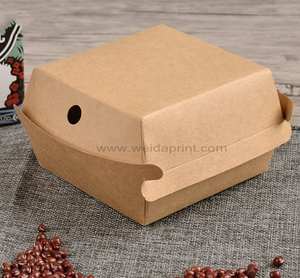 Caja <span class=keywords><strong>de</strong></span> hamburguesas <span class=keywords><strong>de</strong></span> <span class=keywords><strong>cartón</strong></span> desechable <span class=keywords><strong>de</strong></span> papel Kraft barata personalizada <span class=keywords><strong>de</strong></span> fábrica al por mayor precio bajo <span class=keywords><strong>para</strong></span> contenedor <span class=keywords><strong>de</strong></span> embalaje <span class=keywords><strong>de</strong></span> comida rápida - Product Image 5