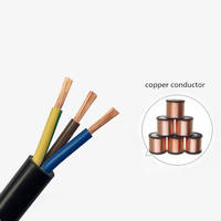 Kabel Multi-konduktor Fleksibel VERIBEST IEC60227 H05VV-F 3-inti 0.75mm/1mm/1.5mm Inti Tembaga Hitam Berisolasi PVC Kabel Daya 2