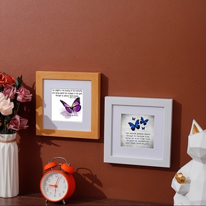 2PCS cadre photo en plastique motif papillon inspirant pour décorer son cadre d'affichage cadeau encourageant (avec noyau) - Product Image 5