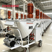 Machine à projeter le plâtre M9 avec trémie de 115 L, portée horizontale de 40 m, pompe à eau automatique, pulvérisateur de plâtre pour le revêtement des murs intérieurs