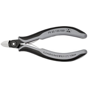 KNIPEX 79 22 125 ESD Cortador diagonal de precisión para electrónica con mangos multicomponentes pulidos de 125 mm - Product Image 1