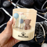 Mini Bougies Votives Ours en Peluche en Cire de Soja, Luxe Artisanal, Aromathérapie, Biodégradables, Longue Durée, Mignonnes, Fête des Pères, Noël, Diwali