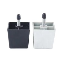 Pieds de canapé modernes en plastique ABS, robustes, noirs et argentés, pour salon, atelier, chambre, salle à manger, cuisine, hôtel, hôpital, extérieur