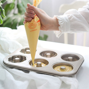 6 Cavity Round Donut Baking Pan Non Stick Muffin Pan Cake Mold For Home Baking - Product Image 1