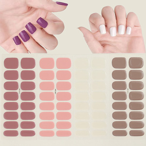Bandes de vernis à ongles en gel UV semi-durci imperméables, autocollants pour ongles à couverture complète - Product Image 1