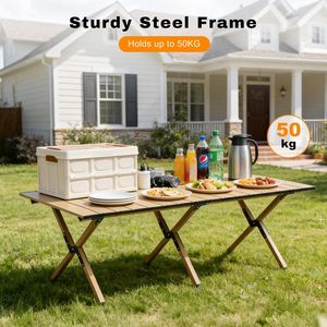 Modern PortableFolding <b>Table</b> Outdoor Camping <b>Table</b> Metal Egg Roll <b>Table</b> for Camping Kitchen - Product Image 3