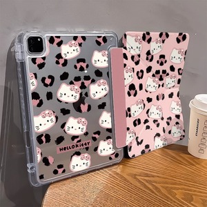 Japanese‑Korean Leopard Print KT Cat iPad Case Y‑Fold Stand <b>Pen</b> Slot Cover for iPad Pro12.9 Air7 Mini <b>Tablet</b> - Product Image 3