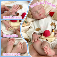 Poupées Reborn en Silicone Réaliste 20 Pouces, Bébé Fille Laura à Bouche Ouverte, en Silicone Souple, Lavable, pour Collectionneurs
