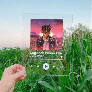 Plaque de <span class=keywords><strong>chanson</strong></span> acrylique <span class=keywords><strong>d</strong></span>'art en verre personnalisée pour anniversaire de mariage ou présentoir <span class=keywords><strong>d</strong></span>'amitié - Product Image 4