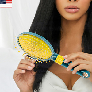 Hair Tool Factory Wet or Dry Hair Hair <strong>Brush</strong> for Women's <strong>Curly</strong> or Straight Styles Flexible Bristles Pain-free Detangling - Product Image 3