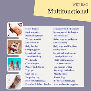 Elinfant, trajes de baño impermeables para niños, bolsas de natación separadas en seco y húmedo, bolsa de pañales de precio competitivo, bolsas húmedas de almacenamiento de 36*26CM - Product Image 5
