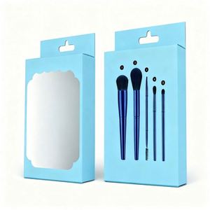 OEM UV Finished Cosmetic Tool White Card <b>Box</b> High Gloss Packaging for <b>Makeup</b> Accessories and Beauty Items - Product Image 2