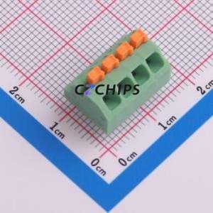 1862068 Spring Terminal Block Through hole Component (THT),P=3.5mm Connector 3.5mm Green Through Hole 4P - Product Image 1