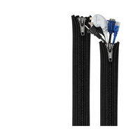 4Pcs 20 Inch Black Nylon Cable Ties Flexible Cord Organizer System Cable Management Sleeve Wrap Cover Stand Wire Hider System