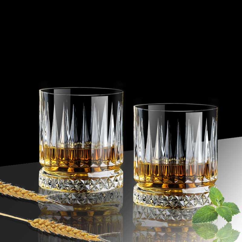 Wholesale Custom round whiskey glass cup whiskey glasses whiskey glass tumbler