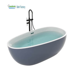Baignoire ovale en acrylique sans cadre, de salle de bain écologique, en forme d'ellipse, <span class=keywords><strong>autoporte</strong></span>, nouvelle collection - Product Image 1