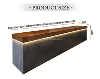 Table de bar en bois moderne de luxe sur mesure, comptoir de réception pour pub, bar à domicile, hôtel, restaurant, durable et écologique